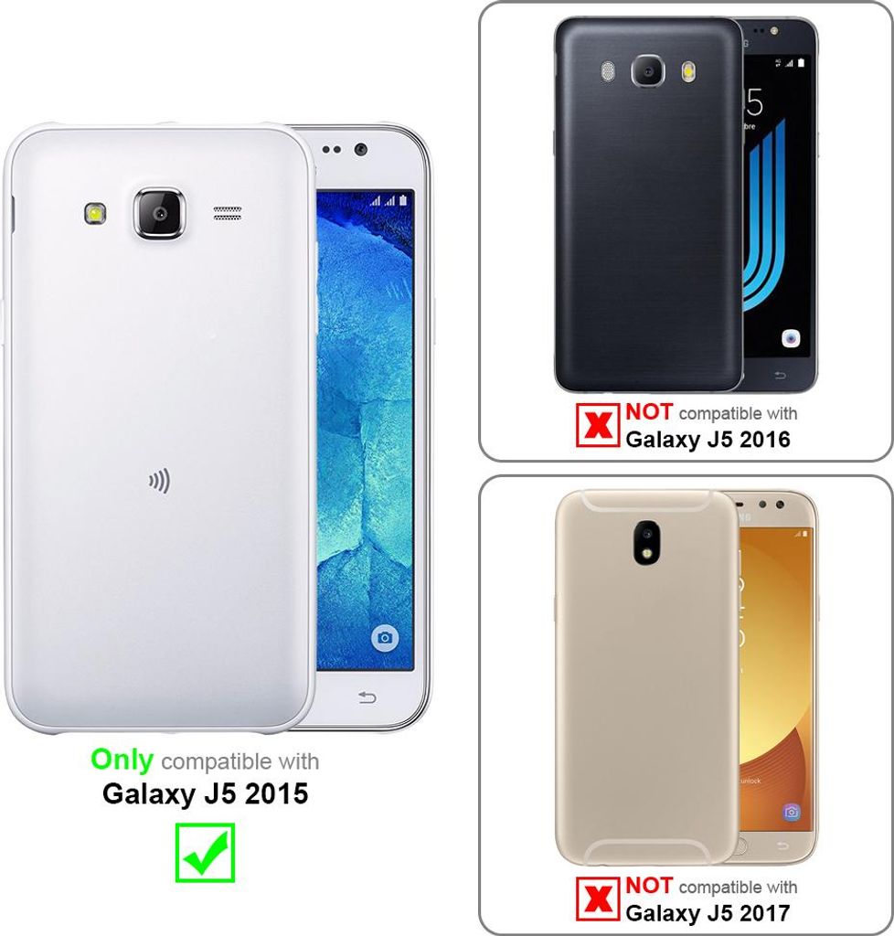 Cadorabo Handykette für Samsung Galaxy J5 2015 in PINK - Handy Hülle mit Verstellbaren Band Kordel zum Umhängen