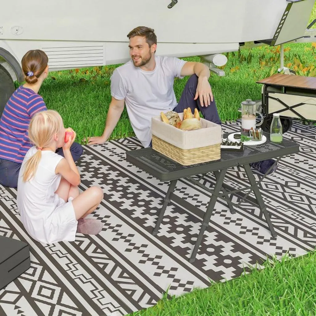 Table Multifonctionnelle pour Balcon et Camping - Table Noire 90 cm - 2
