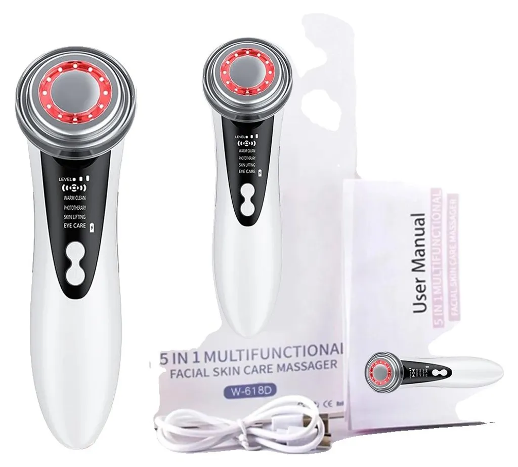 Appareil de massage facial à aspiration réglable - Design blanc compact