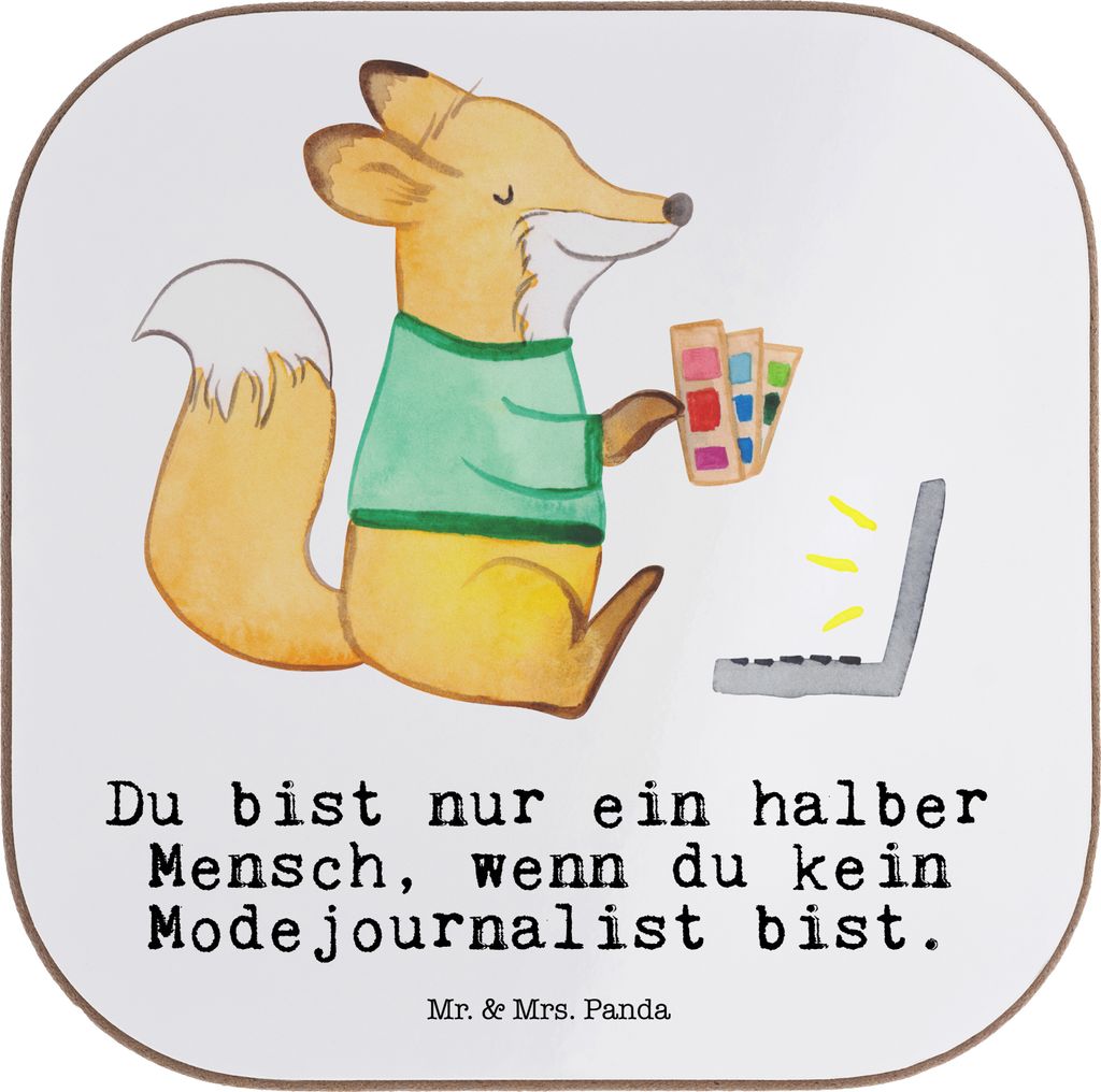 Mr. & Mrs. Panda Untersetzer für Gläser Modejournalist Herz Produktbild 