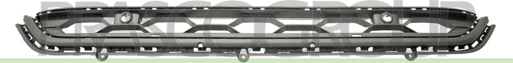 PRASCO Lüftungsgitter Grill Stoßfänger für VW TIGUAN (AD1) mit Loch/Löchern für Einparkhilfe Schwarz