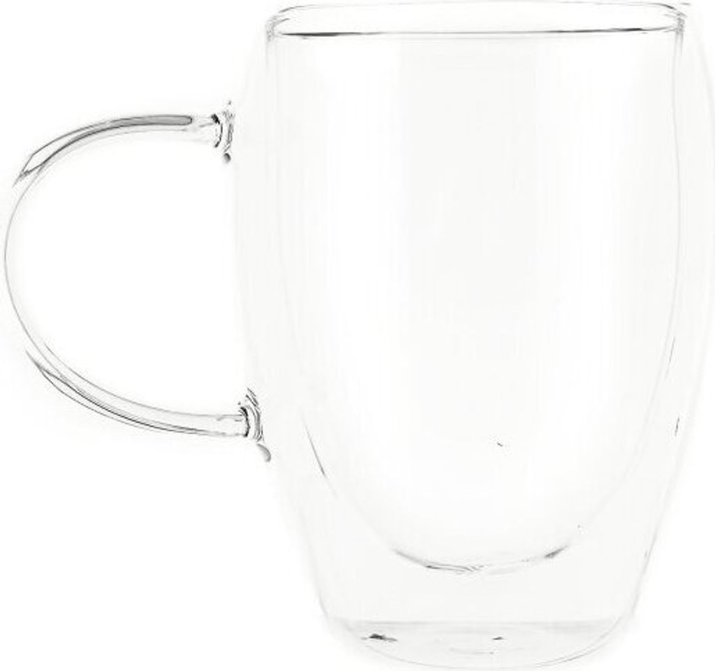 Trendmax 2x Teegläser Doppelwand Thermoglas mit Henkel 350ml, Heat-Resistant ideal für Tee, Kaffee, Kakao