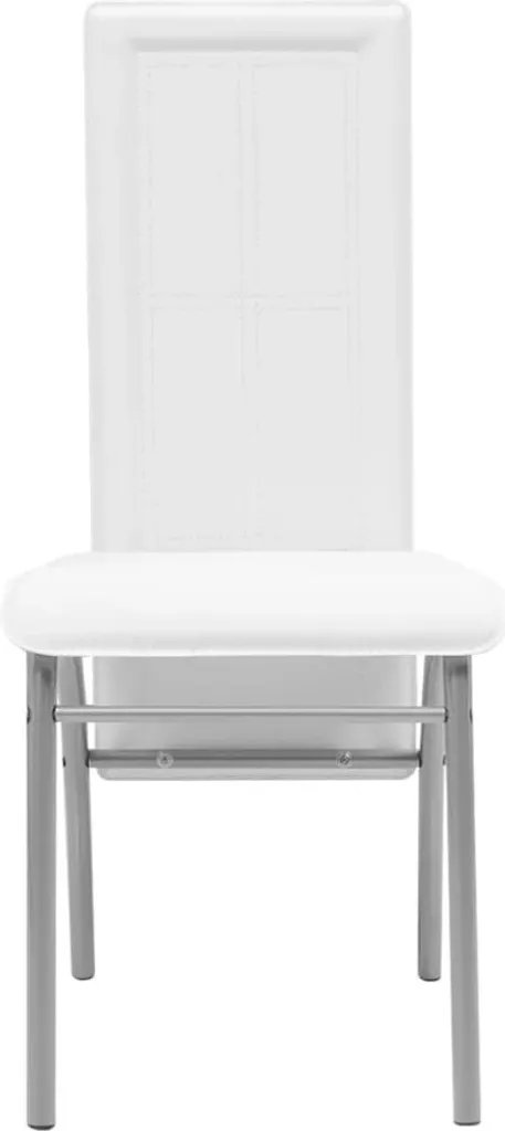 Ensemble table de cuisine blanche avec 4 chaises - Mobilier repas 5 pcs