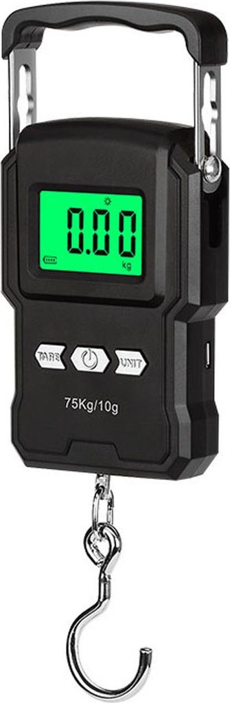 MODFU Präzisionswaagen Elektronische, Waage mit Maßband 1 Meter , Digitaler Paketwaage bis 75 kg, Kompakte tragbare Waage, Multifunktionale Handw...