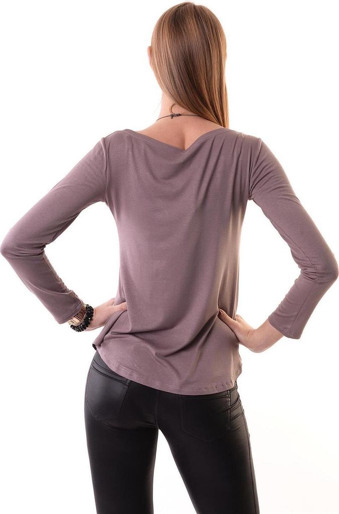 Damen Shirt Langarm one size; S/M; Cappuccino