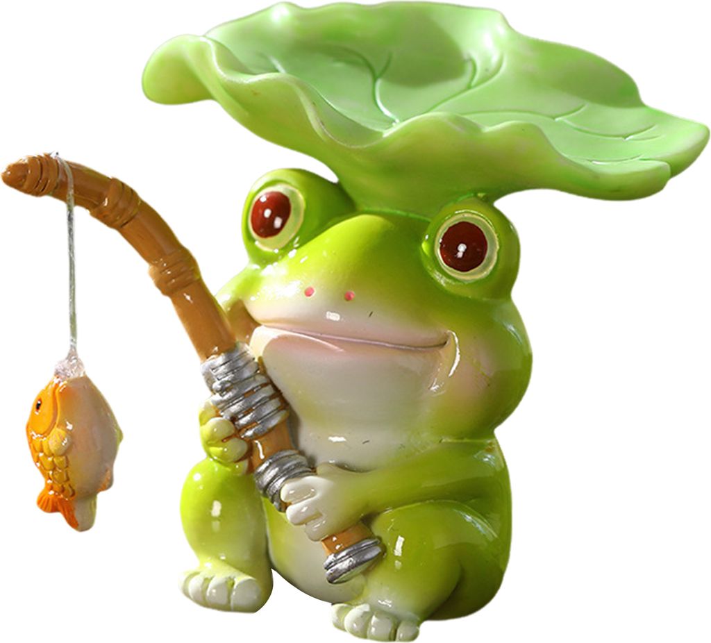 Angeltierfigur, Kunstharz, Cartoon-Tierskulptur, bemalte Angeltierstatue für Aquarium, Home-Office-Schreibtisch