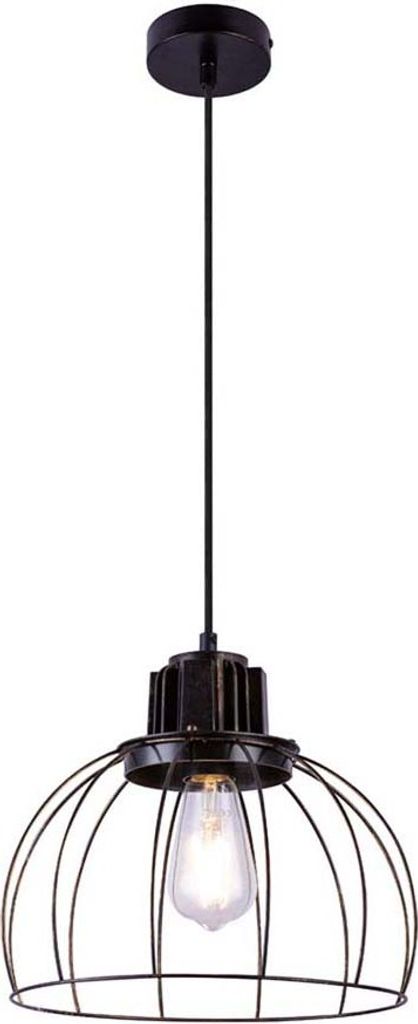 GLOBO Hängeleuchte Esszimmer Pendelleuchte Küchenlampe Hängelampe schwarz 15046