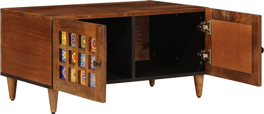vidaXL Couchtisch Braun 80 x 50 x 40 cm Massivholz Mango