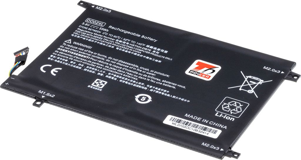 T6 Power Akku für Hewlett Packard Laptop, Teilenummer 810985-005, Li-Poly, 3,8 V, 8684 mAh (38 Wh), schwarz