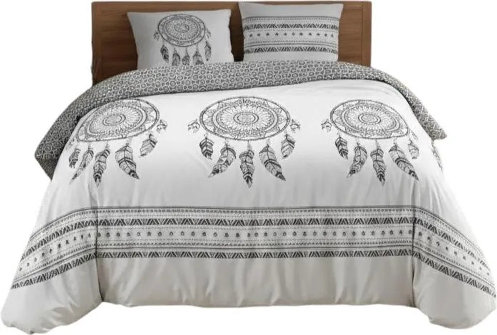 Parure de lit Rêve Indien 100% Coton avec motifs ethniques colorés