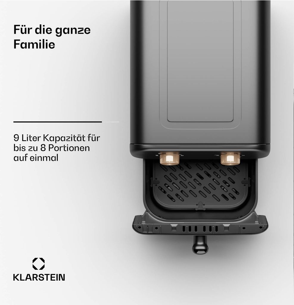 Klarstein AeroCrisp 9 Heißluftfritteuse – 9 L, Produktbild 2