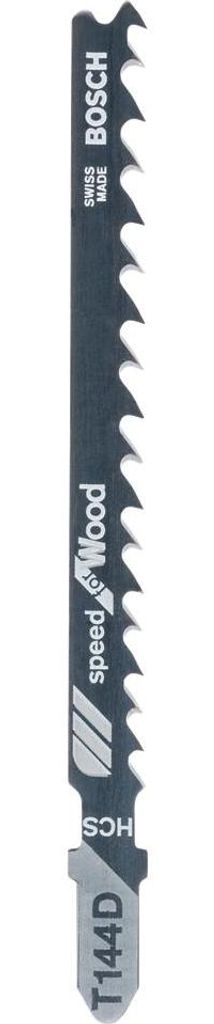 Bosch T 144 D | 2 x Stichsägeblatt für Holz bis 50 mm (Speed for Wood, T-Schaft-Aufnahme)