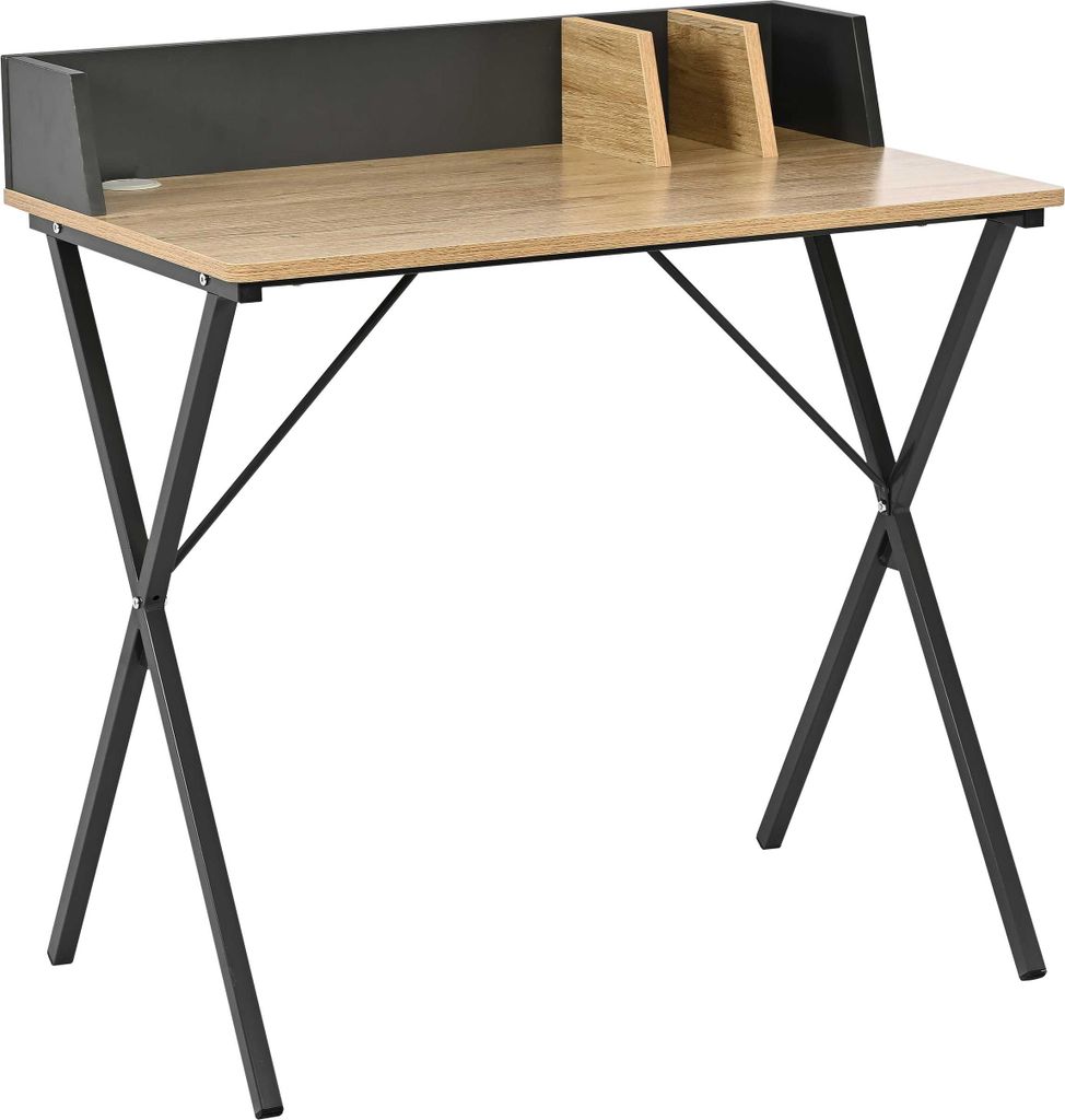 Carl Bureau 120x48x78,5cm -Reproduction chêne/gris foncé Image du produit 