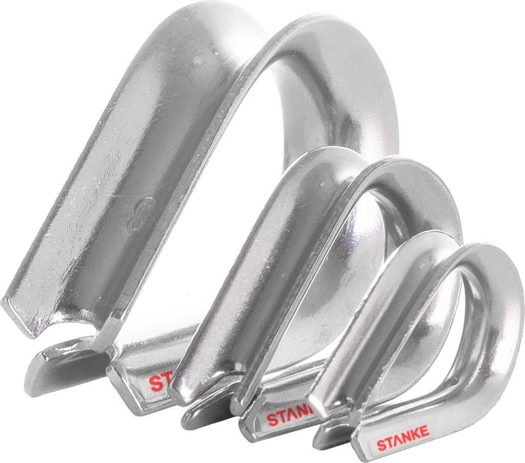 Seilwerk STANKE 25x Kausche Edelstahl Inox 4mm Drahtseilkauschen Rostfrei Seilöse für Forstseil Stahlseil Naturseil