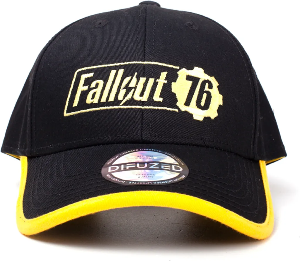 Fallout 76 Yellow Logo Cap Black - Cappellino Snapback Regolabile
