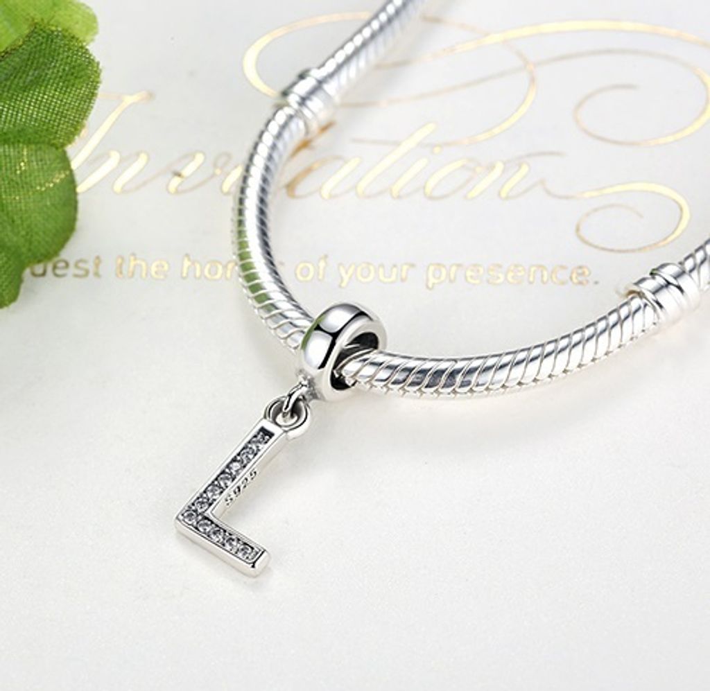 PANDACHARMS Anhänger Charm Buchstabe L, 925er Sterling Produktbild 2