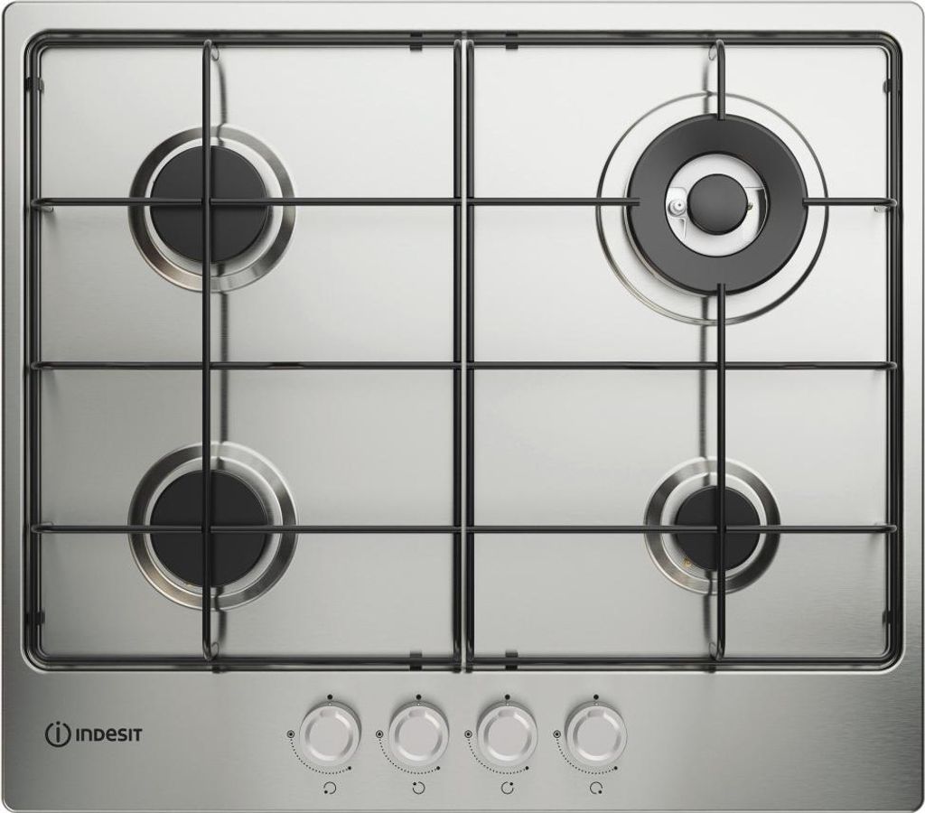 Indesit THP 642 W/IX/I 1 Edelstahl Integriert 60 cm Gaskochfeld 4 Zone(n)