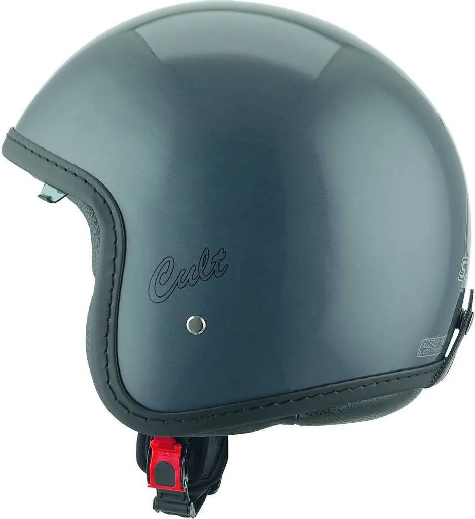 Casque Speeds Jet Cult Titane Brillant Taille L 59-60 cm pour Moto