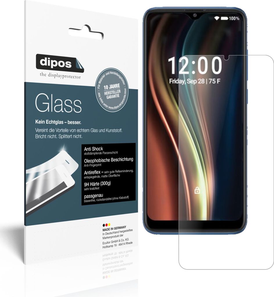 1x Schutzfolie für Coolpad Legacy 5G matt - Anti-Shock 9H Folie dipos Glass Kunststoffglas