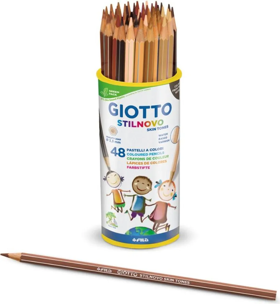 Matite colorate Giotto tonalità pelle latta 48 pezzi Stilnovo
