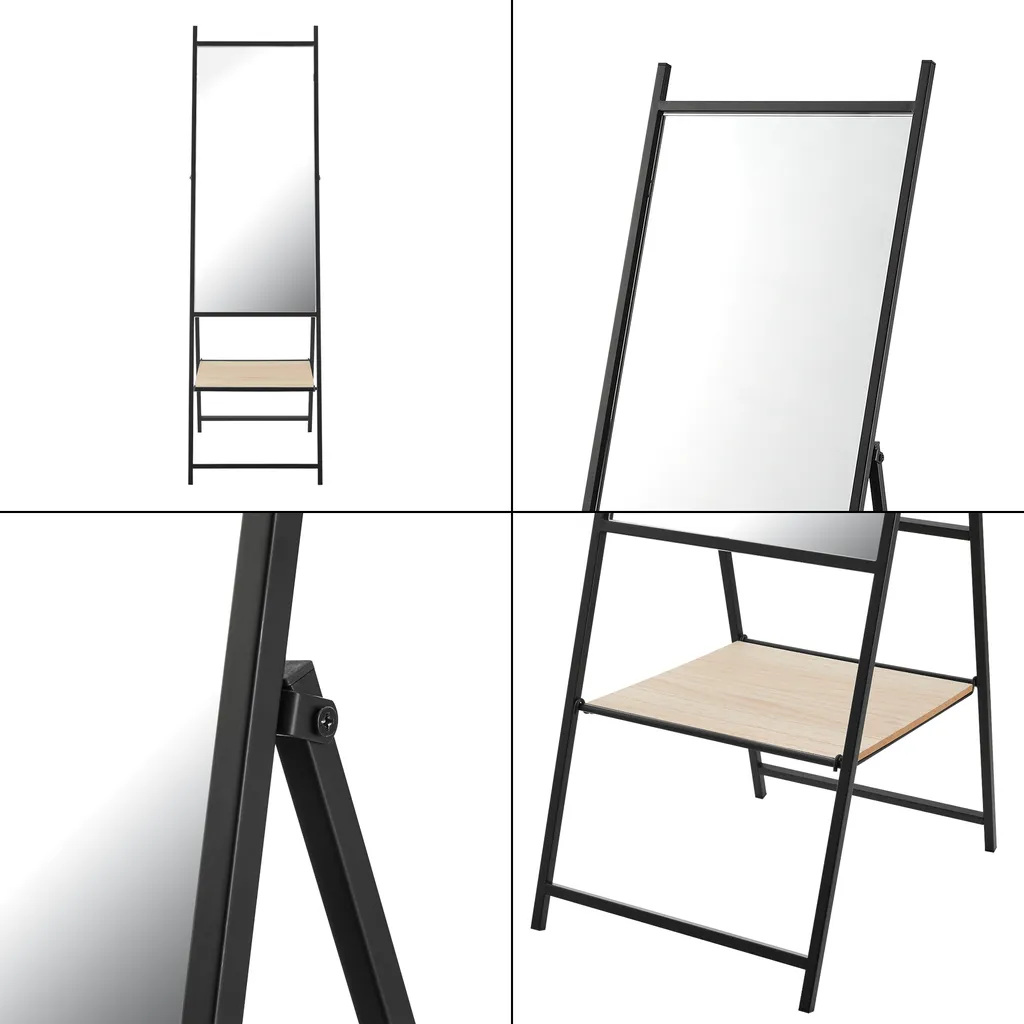 Miroir sur pied Chamois avec tablette intégrée pour entrée design - 8