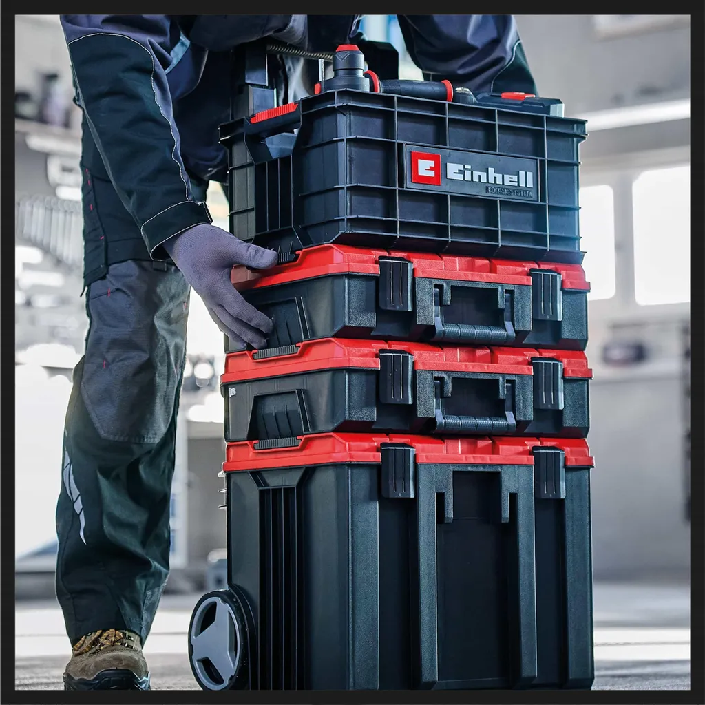Coffret de rangement Einhell E-Case mallette à outils empilable vide - 3