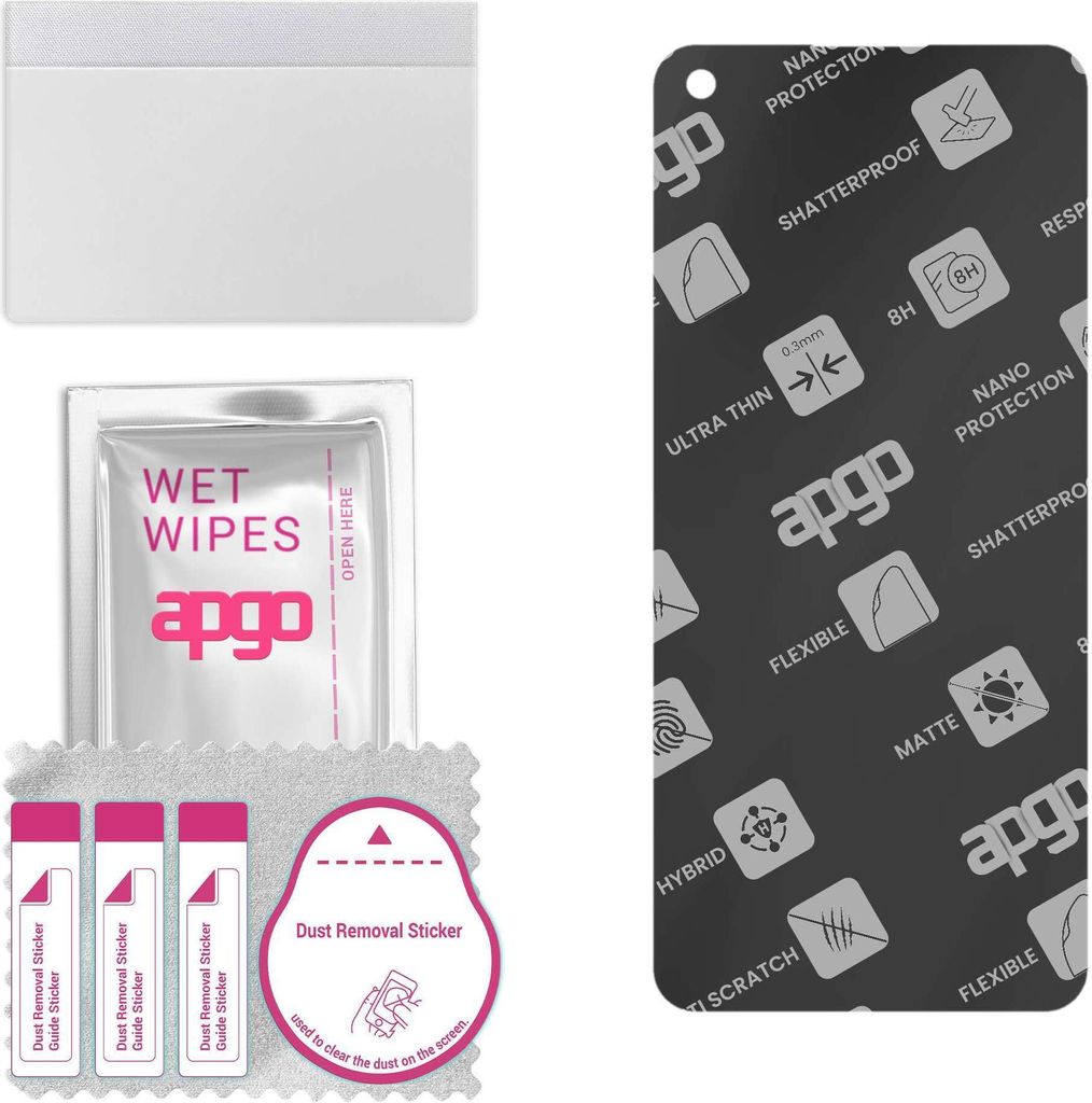 apgo Hybrid Schutzglas, Matt, kompatibel mit Oppo Reno8 4G, Flexible Nano Glass, toller Ersatz für Hartglas, kratzfester Displayschutzglas, Displa...