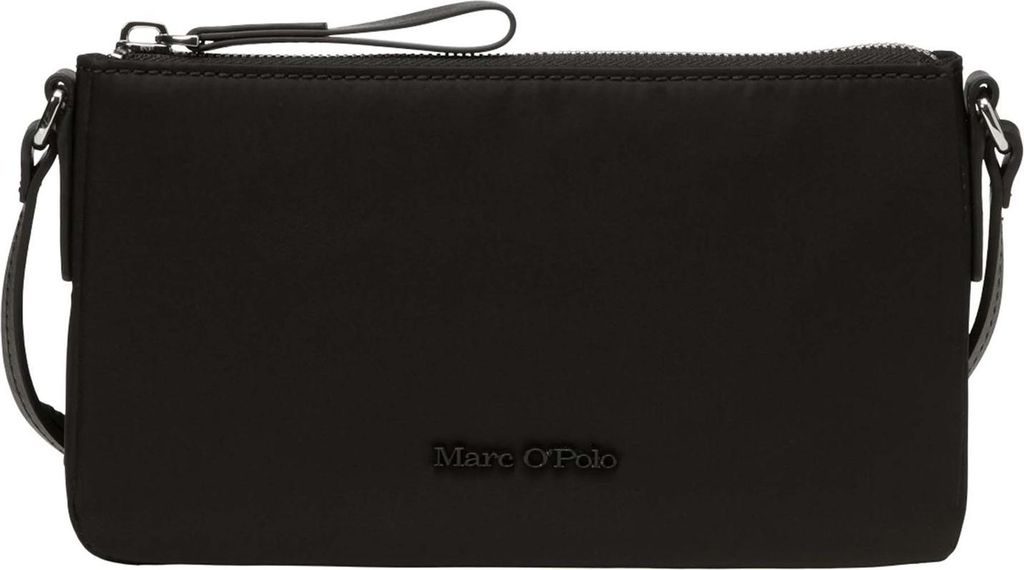Marc O'Polo Leder Umhängetasche Fuana Crossbody Bag Black schwarz