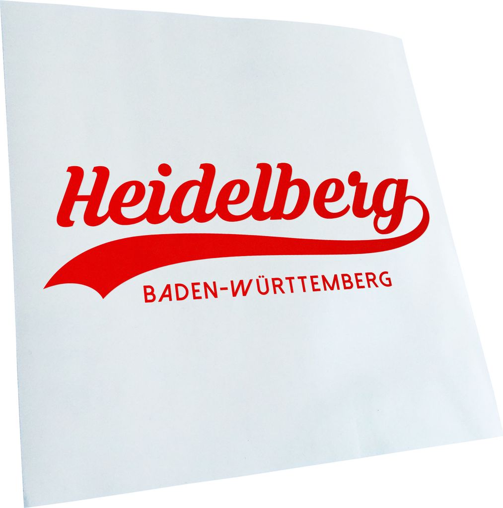 Kiwistar - Autoaufkleber - Heidelberg Baden-Württemberg - Neongelb - 20x7cm - Aufkleber für Auto, Laptop, Fahrrad, LKW, Motorrad mehrfarbig JDM D...