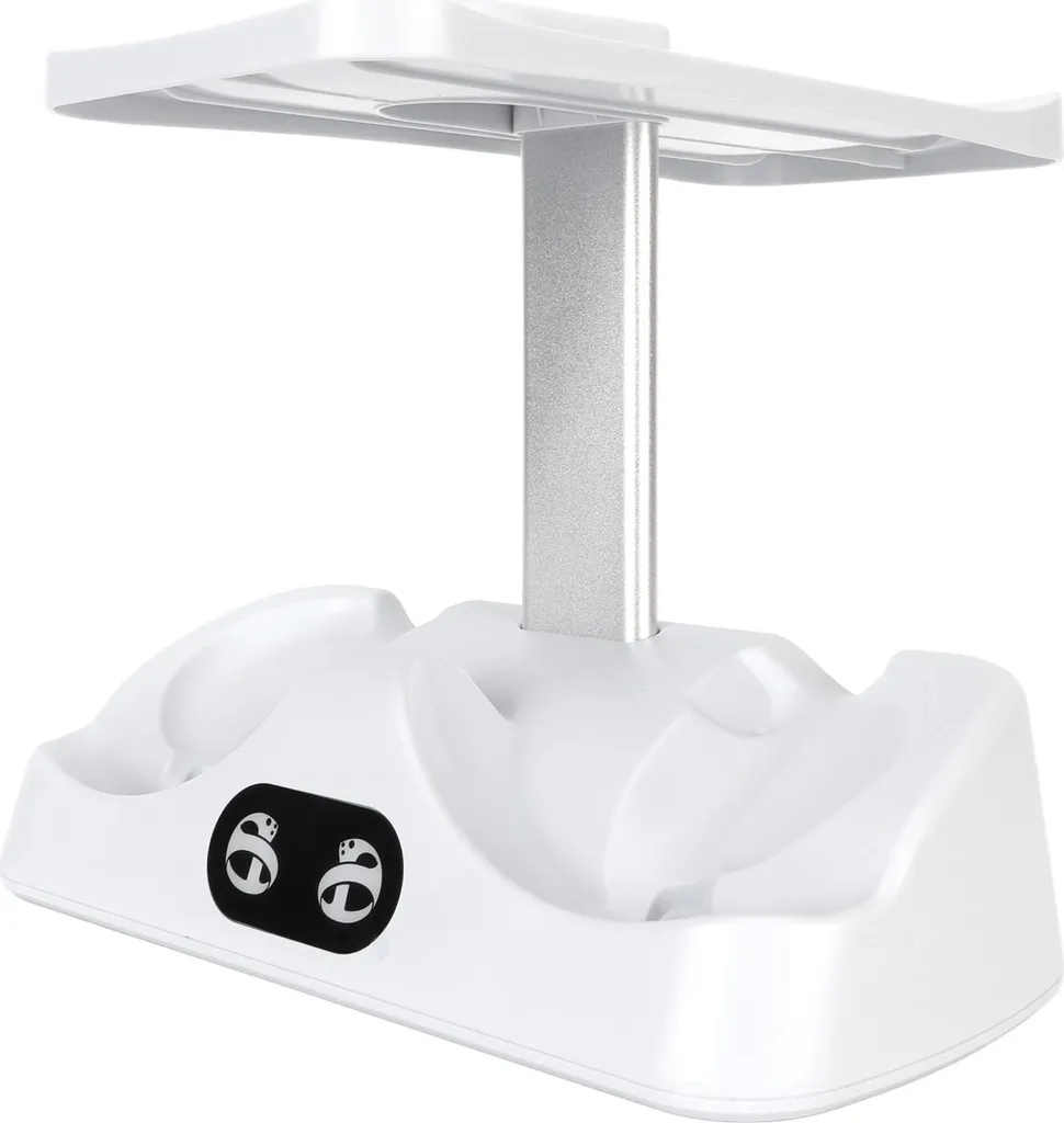Support de charge PSVR 2 blanc : Station double manettes et casque VR