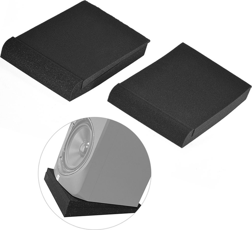 2 Pack Studio Monitor Lautsprecher Isolation Akustische Schaumstoff Pads Max. 9.6'' * 7.7'' Nutzbare Fläche