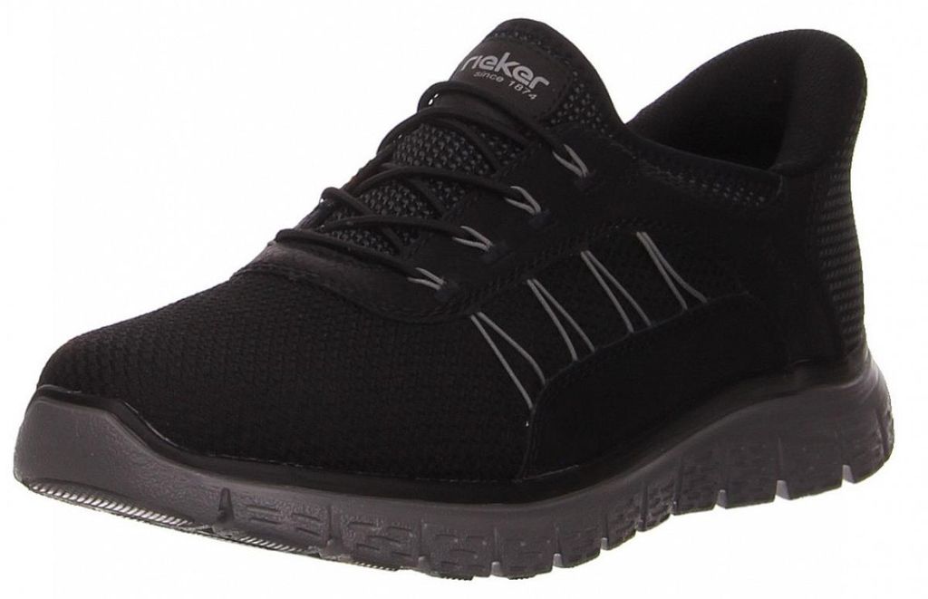 Rieker Schnürhalbschuhe bequem in schwarz, Gr. 43