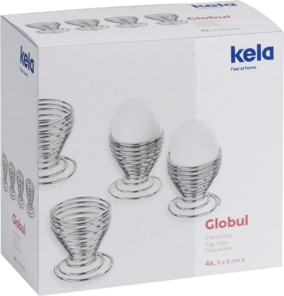 Kela Coquetier Globul métal chromé 4pcs 6cm 5cmØ, 17580 Image du produit 