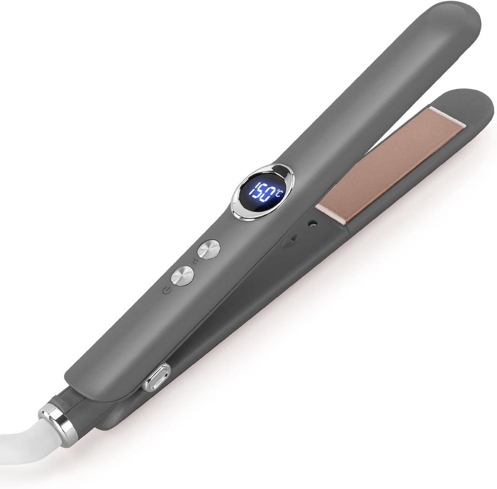 2 in 1 Haarglätter Glätteisen Locken und Glätten mit LED-Display, Keramikplatte Schnellaufheizung,(150°C-210°C) 12 Temperatureinstellungen,Mul...