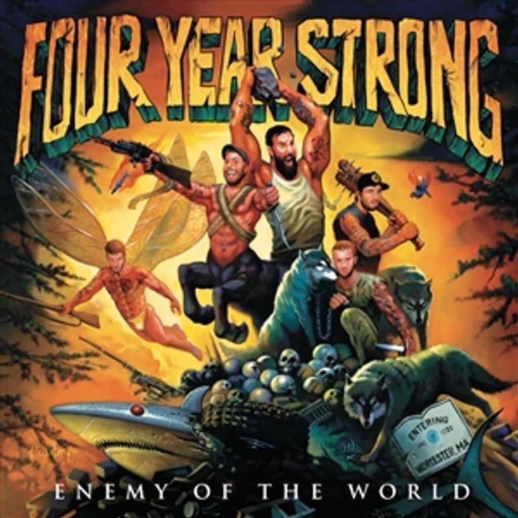 Four Year Strong: Enemy Of The World (Limited Numbered Edition) (Orange W/ Black Splatter Vinyl) - 375 Media - (LP / E)