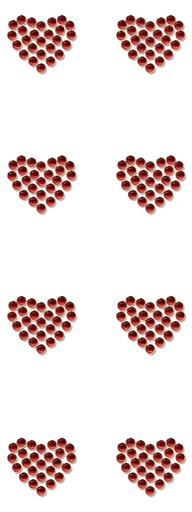 Stickers cœurs rouges en strass pour décorer un mariage ou Saint-Valentin