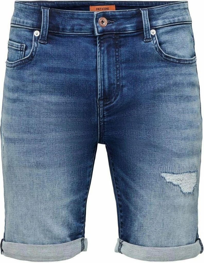 Only & Sons Shorts 22025150-DARKMEDIUMDENIM in Blue color size small