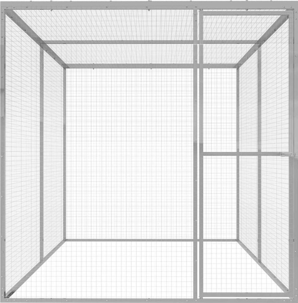 vidaXL Klec pro kočky 3x1,5x1,5 m Pozinkovaná ocel Obrázek produktu 