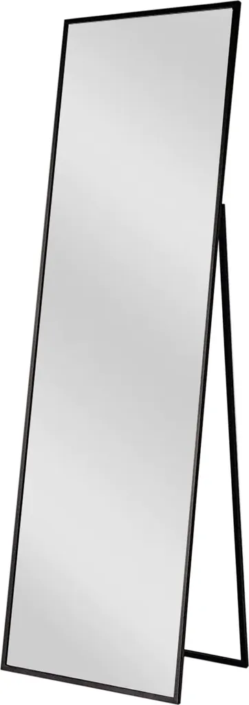 Standspiegel en Métal Noir 170x50 cm - Grand Miroir sur Pied Moderne