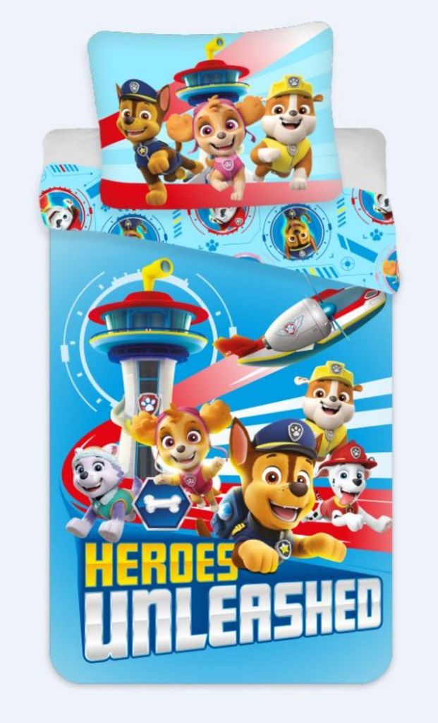 PAW Patrol - Heroes - Wende-Bettwäsche-Set, 135x200 & 80x80 Produktbild 