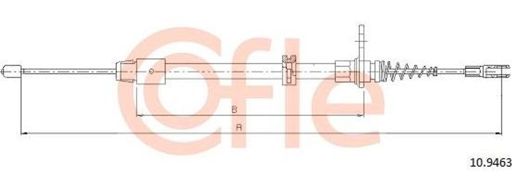 COFLE 10.9463 Seilzug, Handbremse OE 2044200985 kompatibel mit E-Klasse, CLC-Klasse, C-Klasse