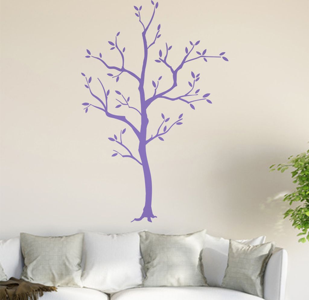 junger Baum Wandtattoo in 6 Größen - Wandaufkleber Wall Sticker - Dekoration, Küche, Wohnzimmer, Schlafzimmer, Badezimmer