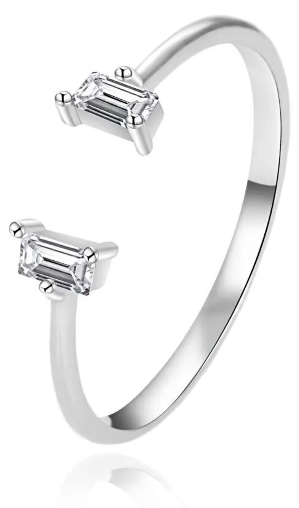 Bague ajustable en argent moderne pour femme - Taille 57 mm chic