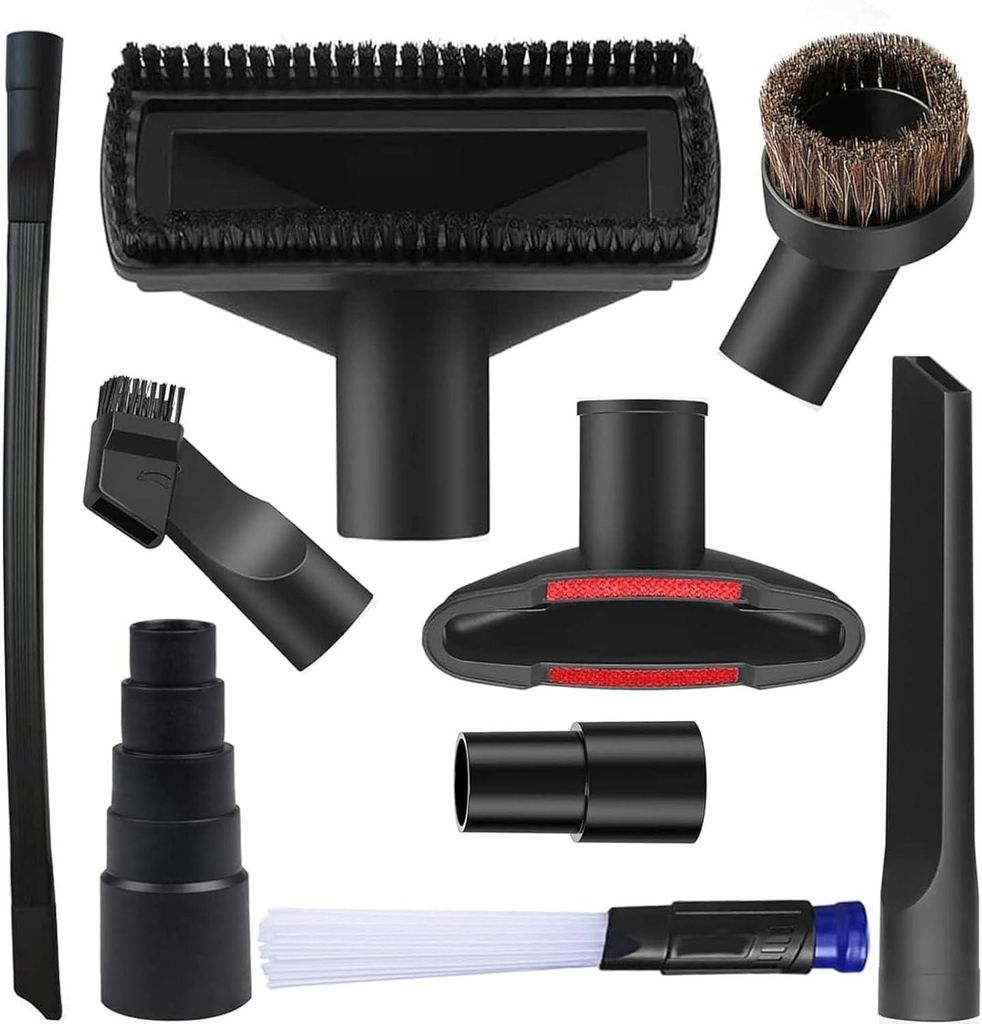 Staubsauger Düsen Set StaubsaugerAufsätze Nass Trocken Kunststoff Adapter 32-35 mm Staubsaugerdüse Flexibler Fugendüse Werkzeug PolsterdüseFug...