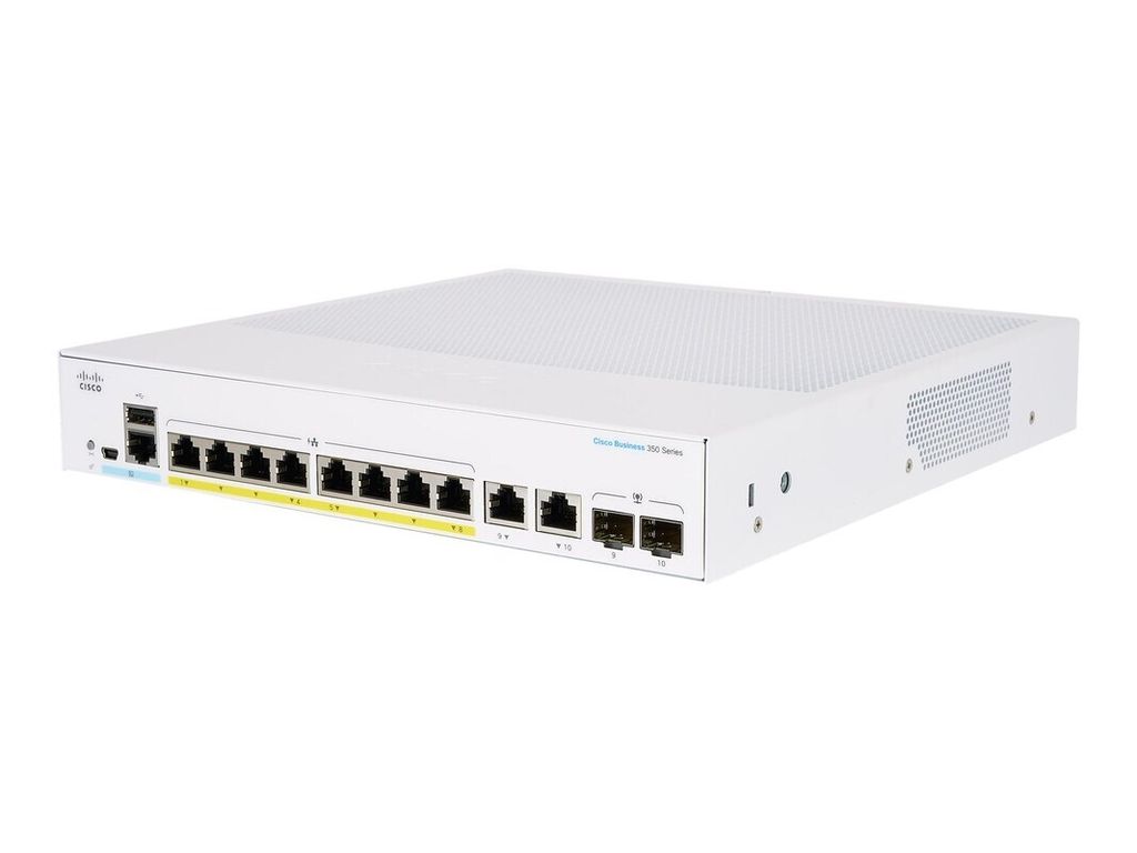 Cisco CBS350-8FP-E-2G-EU Managed L2/L3 Gigabit Ethernet (10/100/1000) Netzwerk-Switch Silber