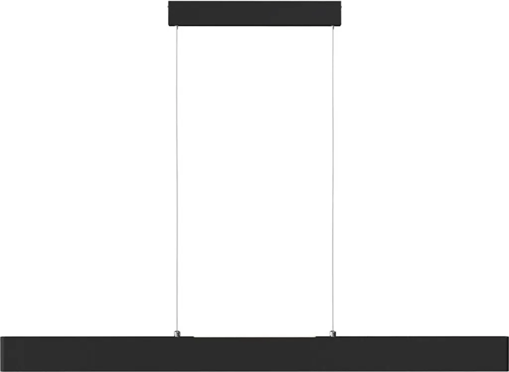 Lustre LED pour Bureau et Cuisine 100cm Noir 30W Éclairage Chaud