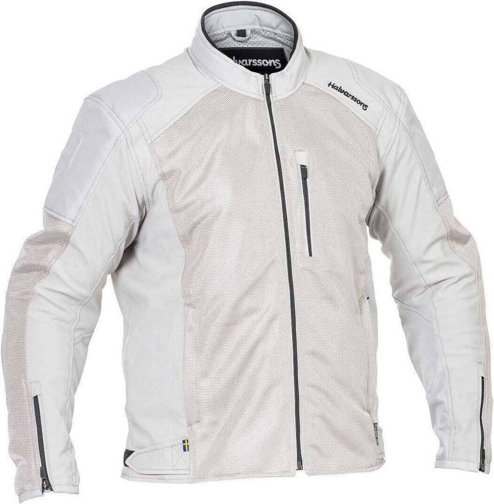 Halvarssons Arvika Motorrad Textiljacke, hellgrau/schwarz, 58