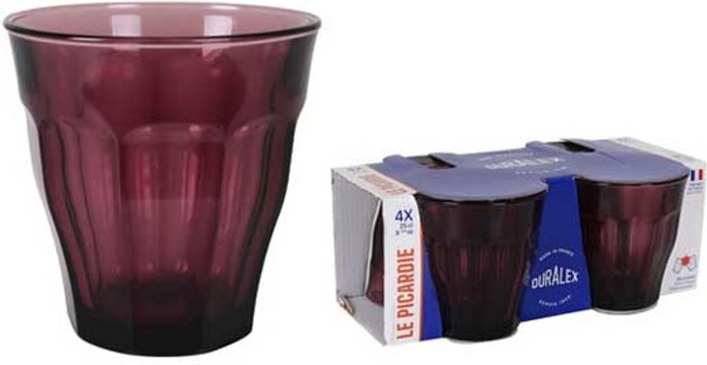 Szklany kubek Duralex Picardie - 250 ml - śliwkowy - Zdjęcie produktu 