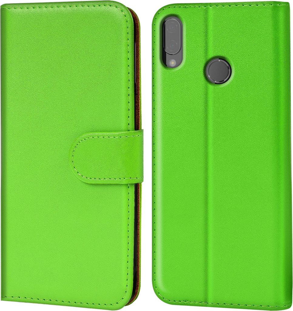 CaseMe Cover per Huawei P20 Lite, Magnetica Cover a Libro con Slot per Schede, Custodia in PU Pelle Portafoglio per Huawei P20 Lite, Nero