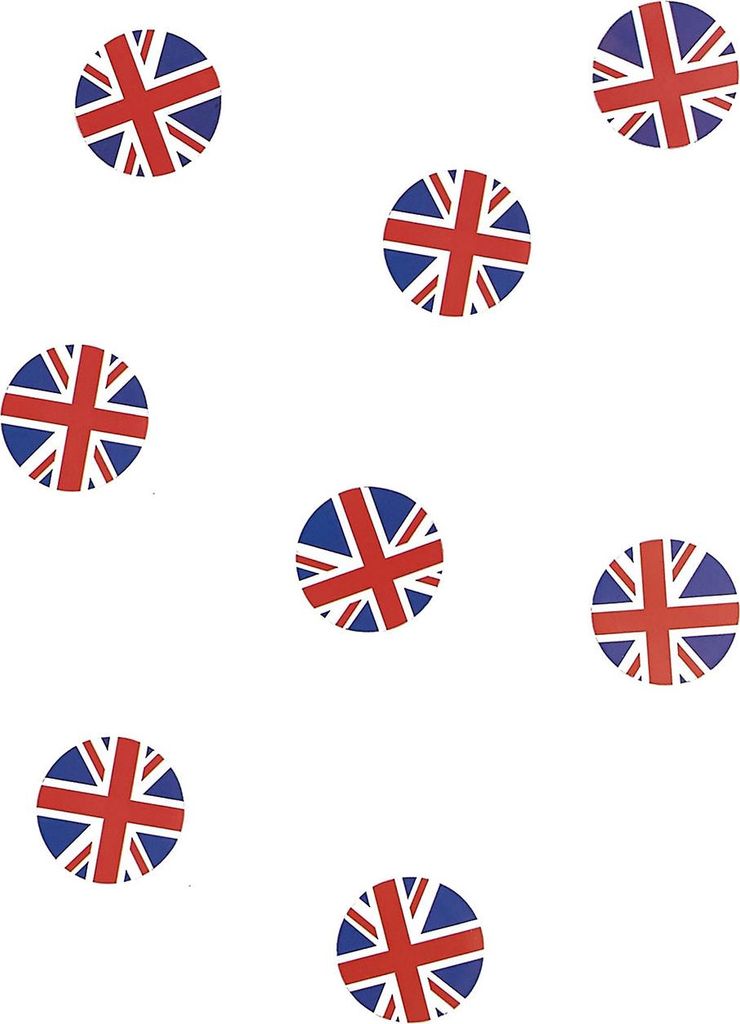 Tisch-Konfetti England Fanartikel Fussball 150 stück blau-rot-weiss 18g -